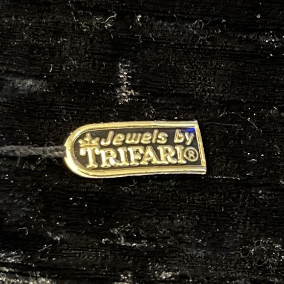 Vintage NWT Rare Crown Trifari Goldtone Pink Purple Rhinestone Bracelet 7” - Picture 8 of 14